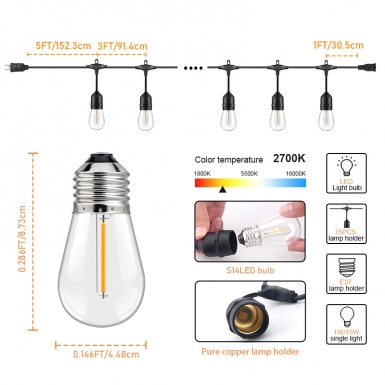 LED户外灯 - HCP091 S14非标圆线灯串